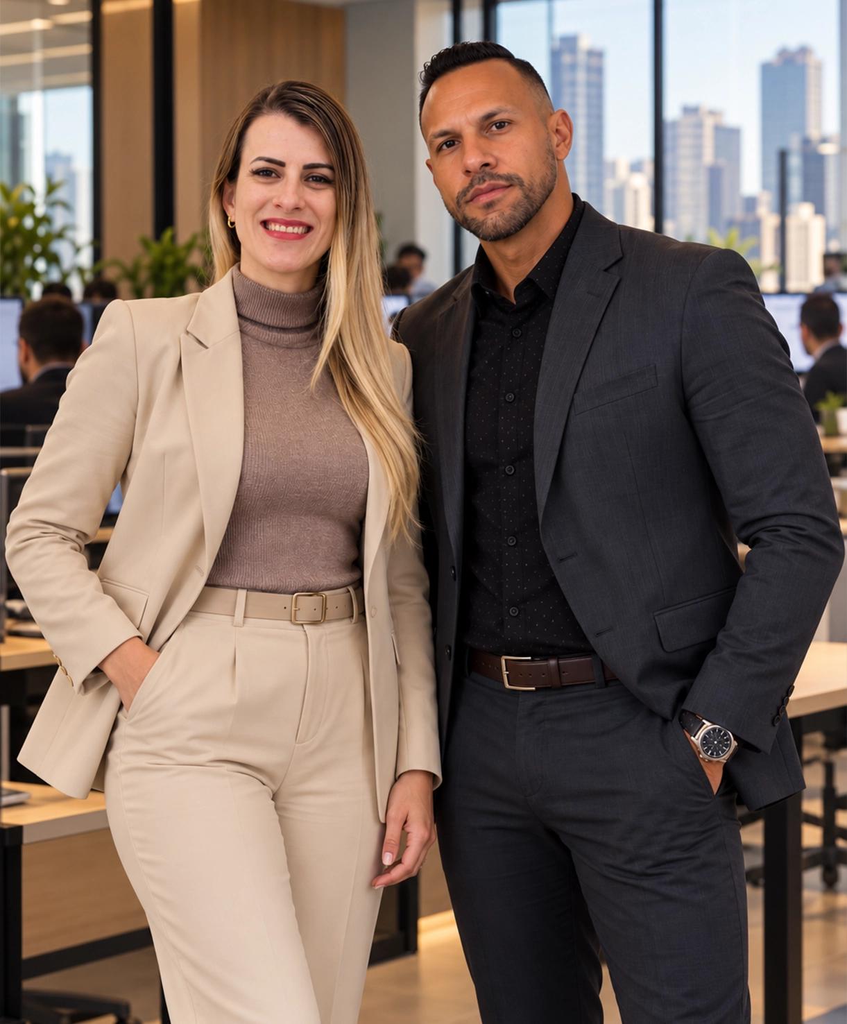 Equipe Blazutti durante uma conversa de planejamento
